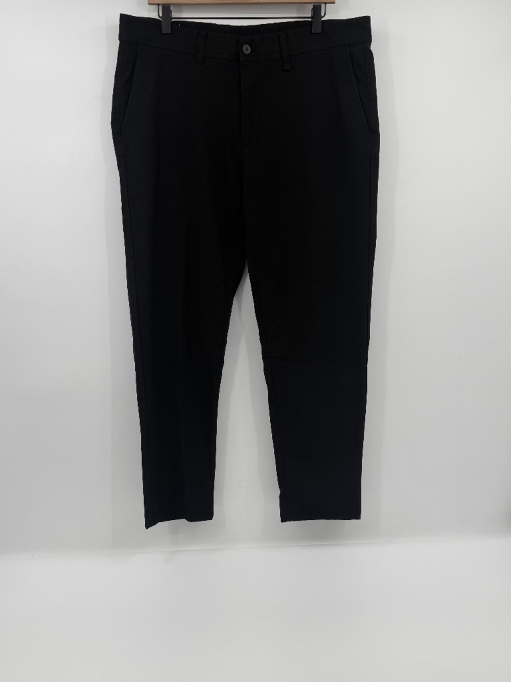 Zara Pants Men 36 Black Flat Front Trousers Slacks Slim Dress Pants Business